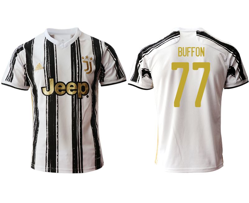 Men 2020-2021 club Juventus home aaa version #77 white Soccer Jerseys->juventus jersey->Soccer Club Jersey